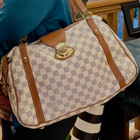 SOLD - Authentic 2012 Louis Vuitton Damier Azur Stresa MM Shoulder Bag - READ - Picture 16 of 16